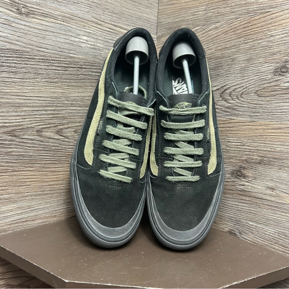 Vans Black and Green Men's Shoes - Picture 6 of 7